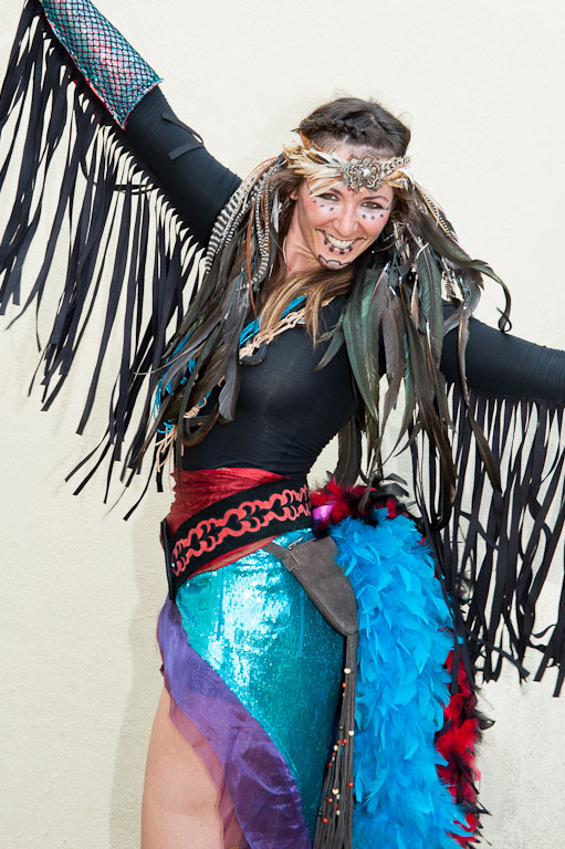Leather and feathers